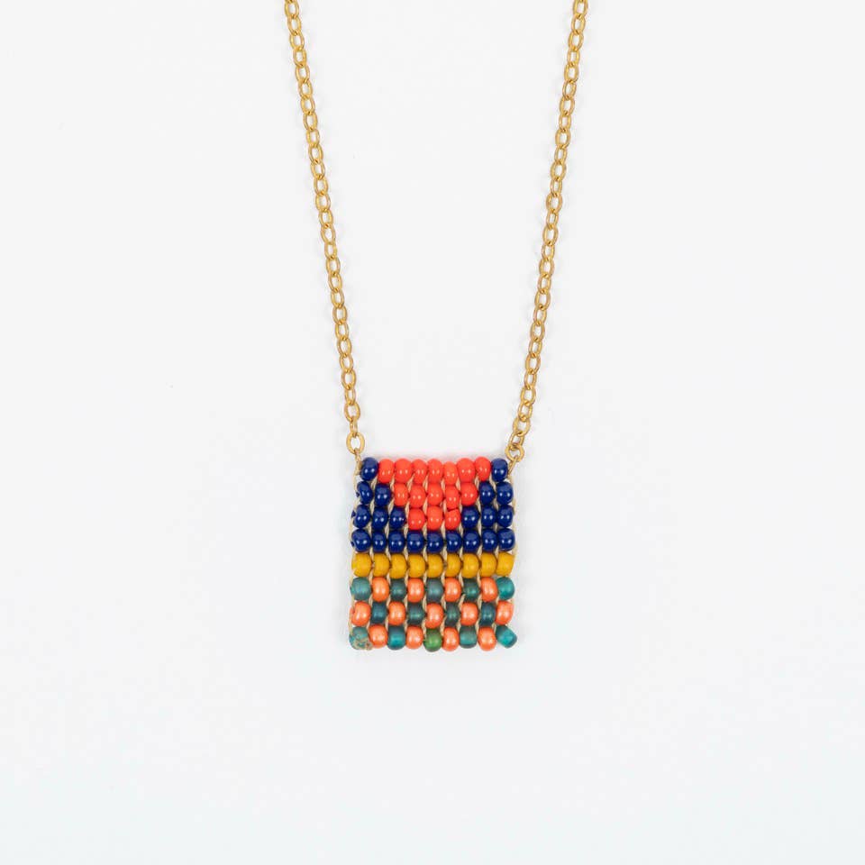 Beaded Tag Necklace