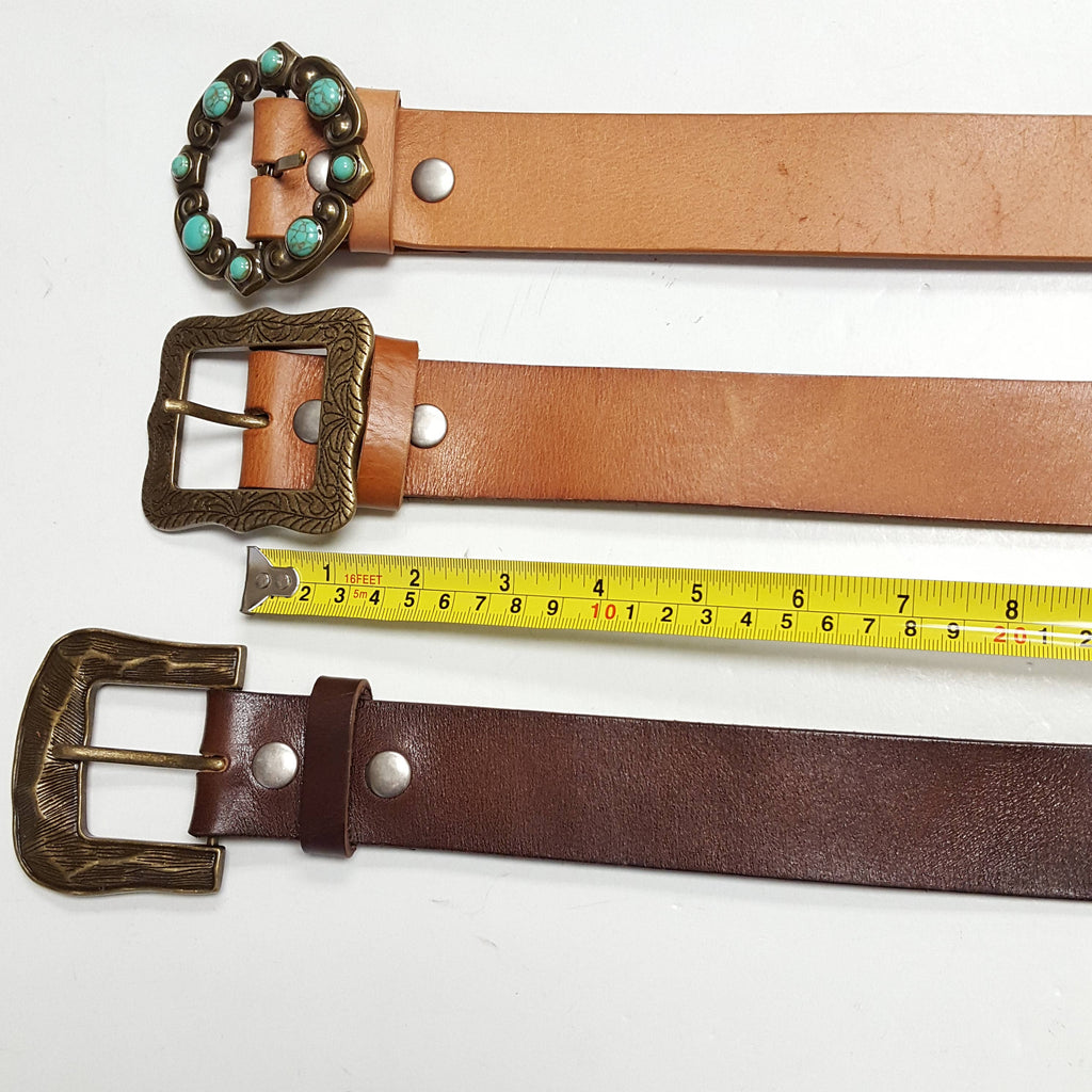 Genuine Leather Belt Dark Brown