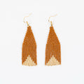 Delica Triangle with Gold Earrings