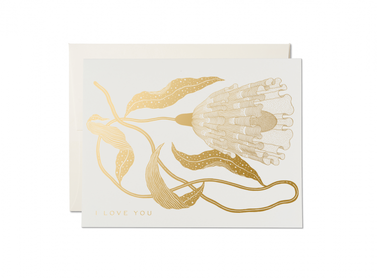 Exotic Flower love greeting card