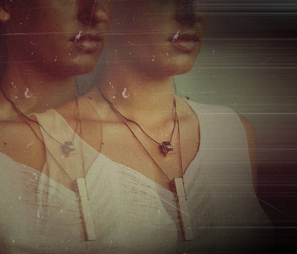 Volte Pendant Necklace in brass keepsake cigarette money