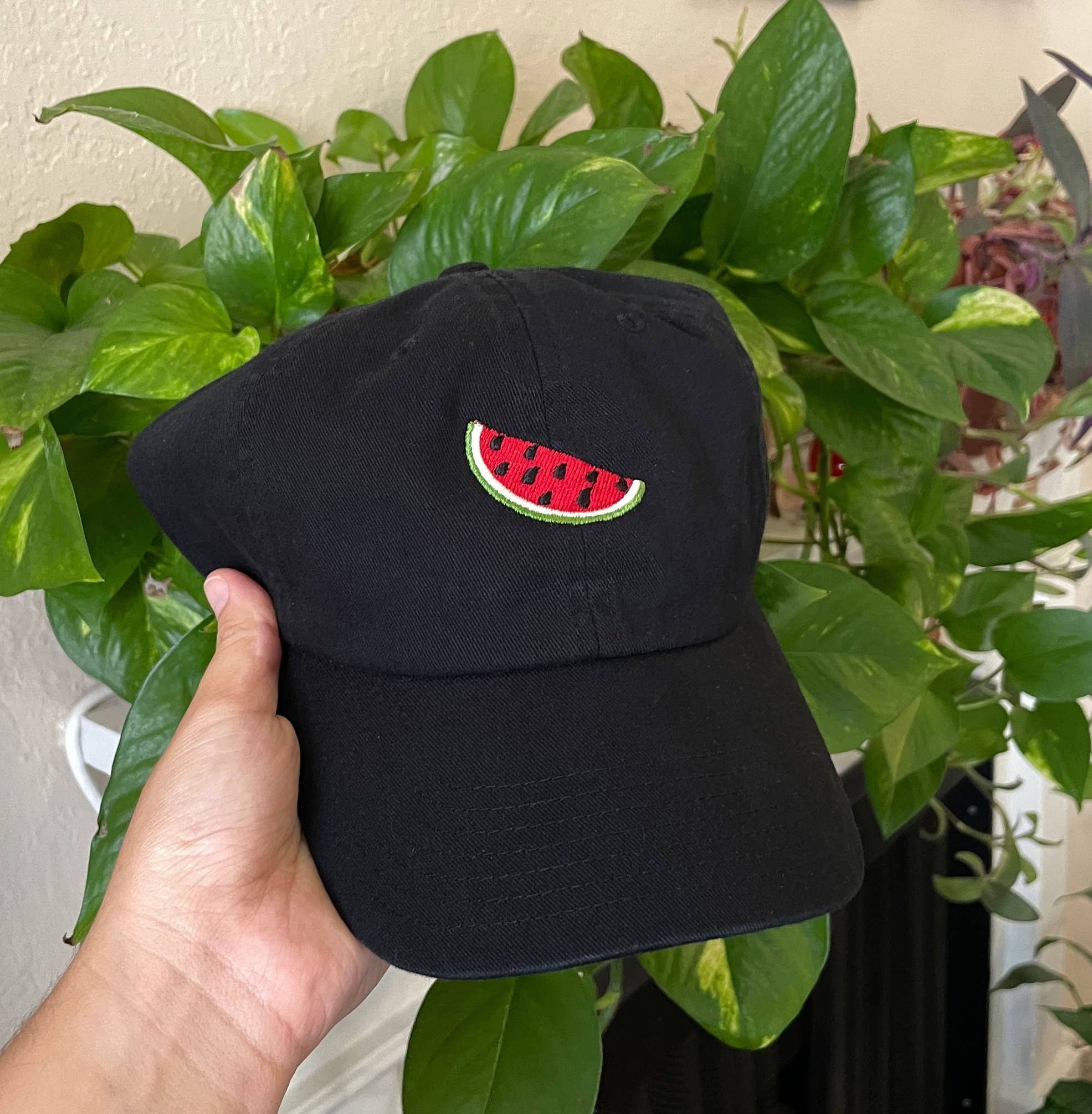 Palestinian Watermelon Embroidered Cotton Cap hat