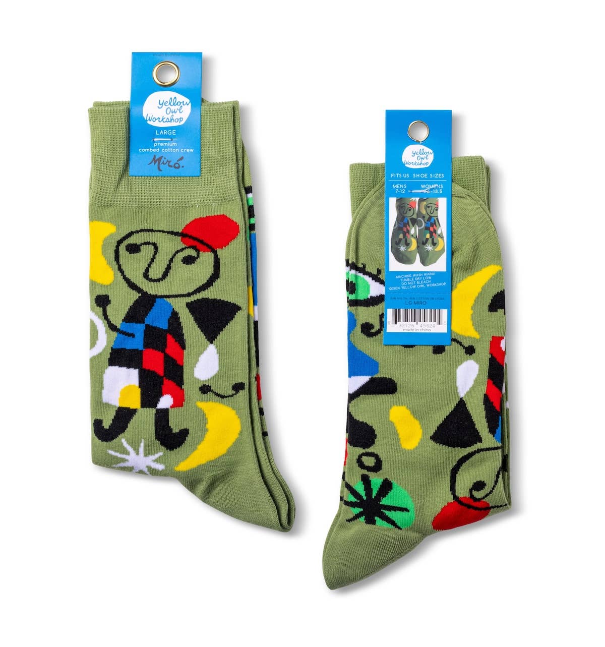 Miró - Large Crew Socks - Museum Art Lover Gift