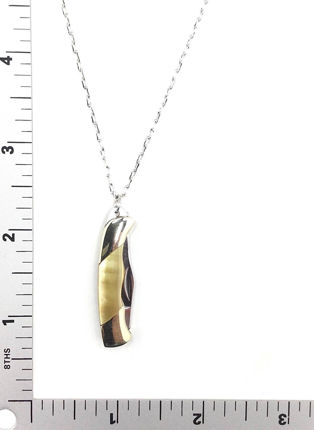 Mother of Pearl Pocket Knife Necklace