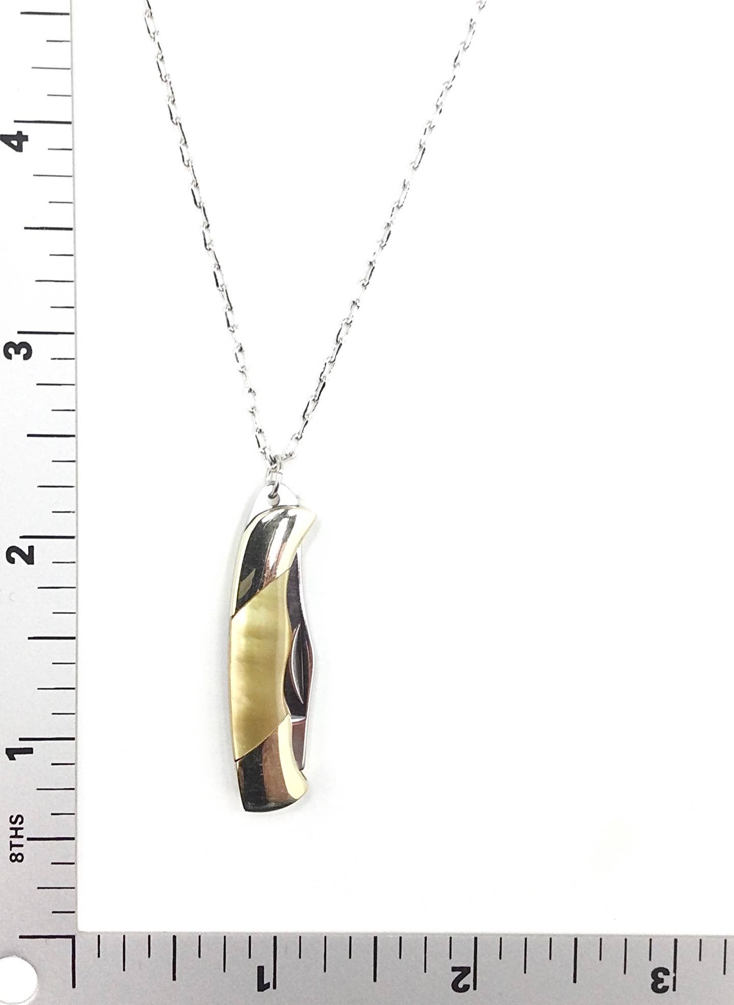 Mother of Pearl Pocket Knife Necklace
