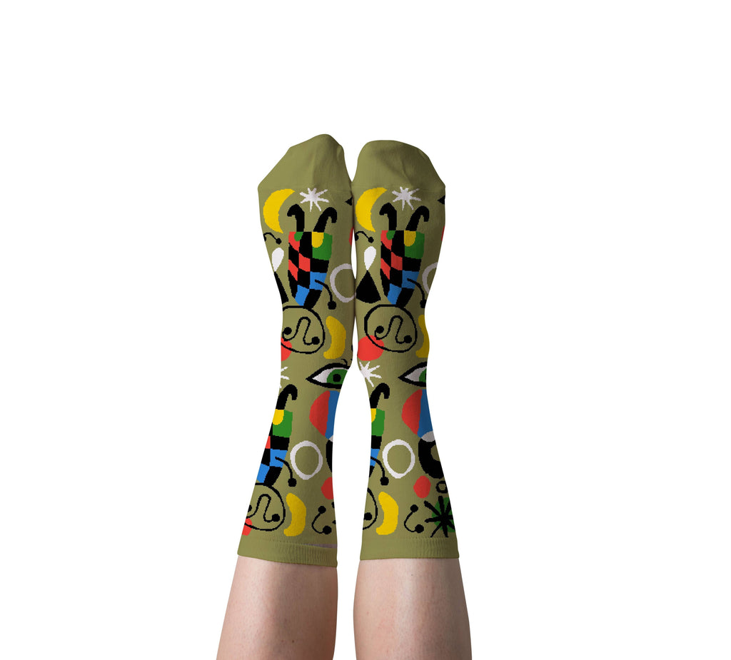 Miró - Large Crew Socks - Museum Art Lover Gift