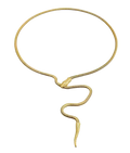 Serpentine Lariat - PVD Gold Necklace- Waterproof