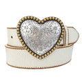 Western Heart Buckle w. Vintage Leather belt