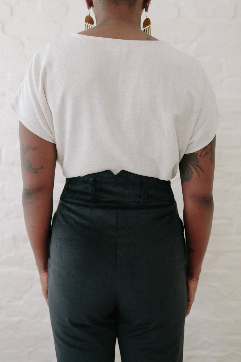 Long Perfect Pant in Black Velvet