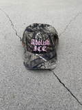 Camo Abolish ICE baseball cap hat