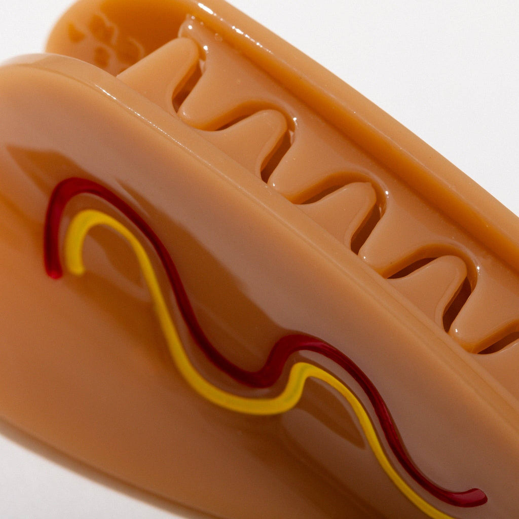 Corn Dog/Pronto Pup Acetate Hair Claw Clip
