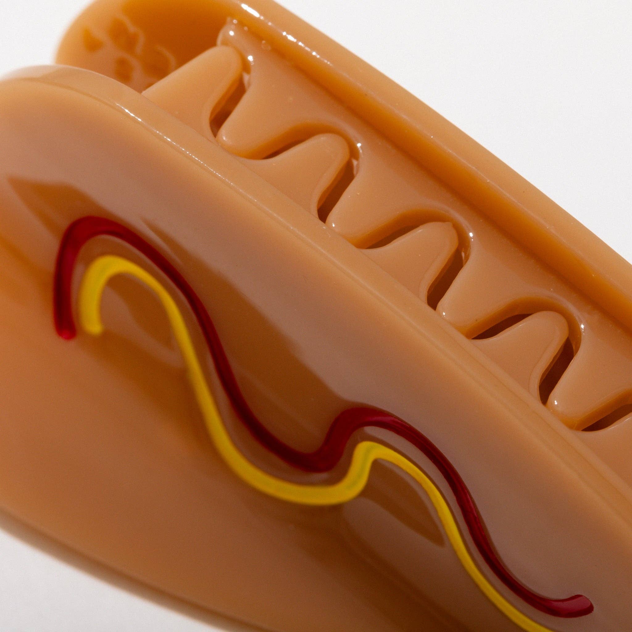 Corn Dog/Pronto Pup Acetate Hair Claw Clip