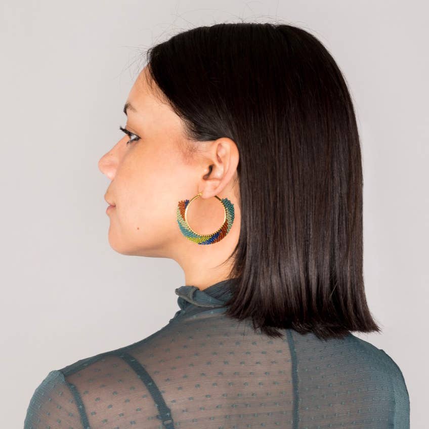 Swirl Hoop Earrings
