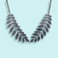 Silver Leafy Collar Necklace