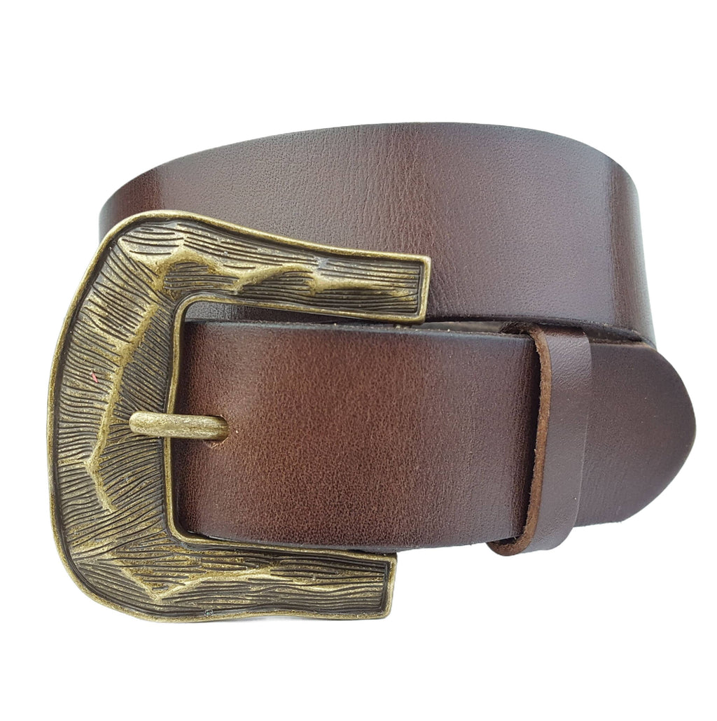 Genuine Leather Belt Dark Brown