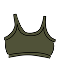 Longline Bra Pickled Green