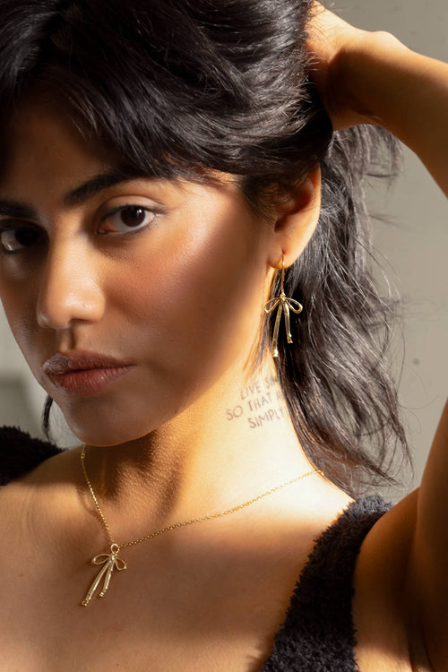 Bad to the Bow Necklace - 18K Gold Plated Necklace