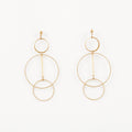 Triple Hoop Post Earrings