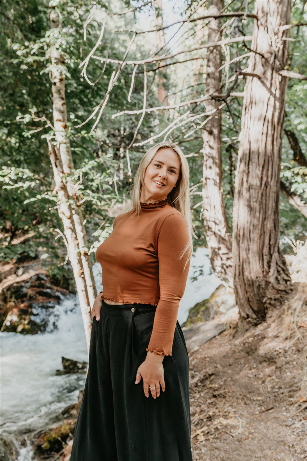Wavy top in Sienna Cotton