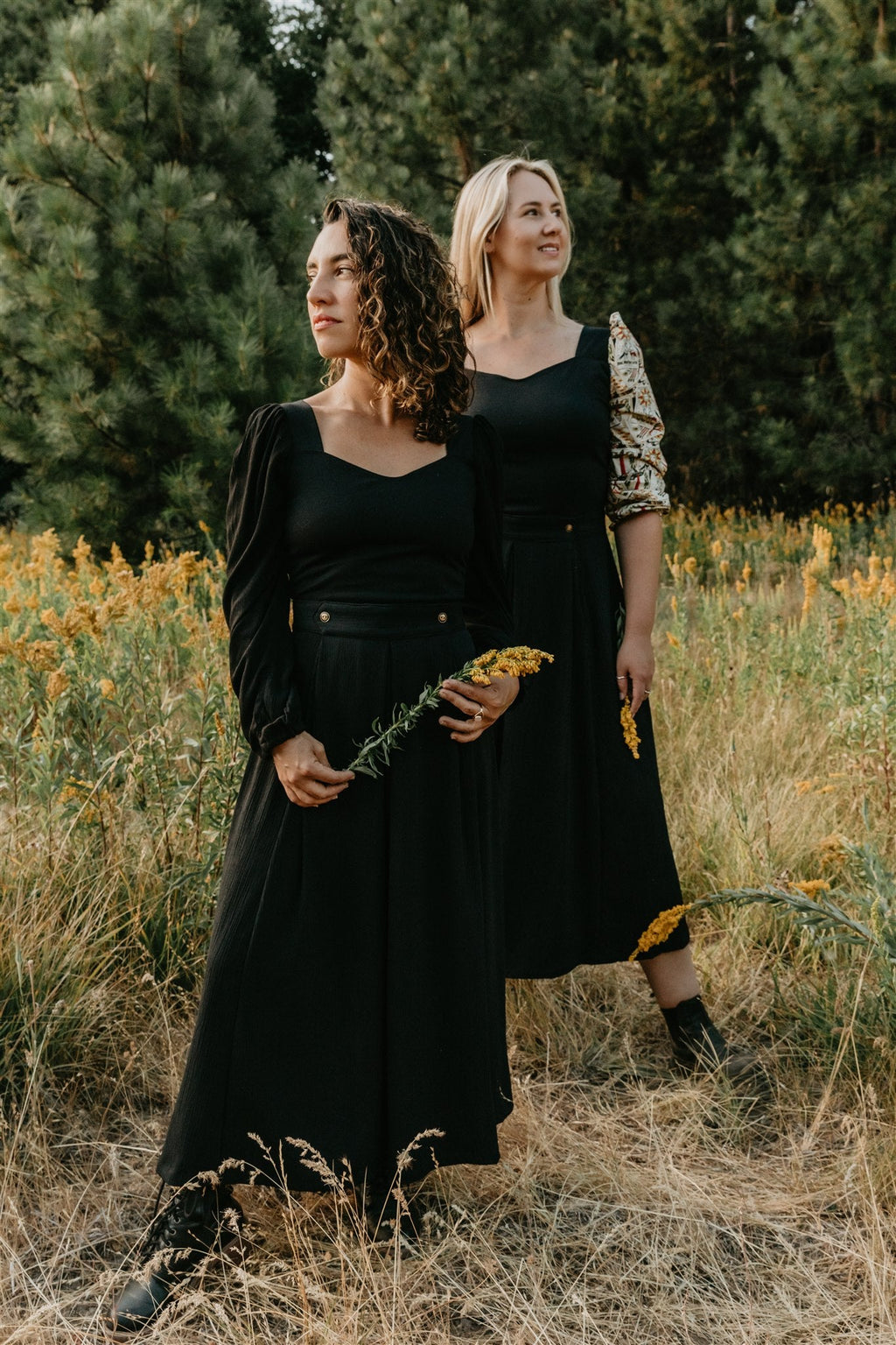Elizabeth Top in Black on Black