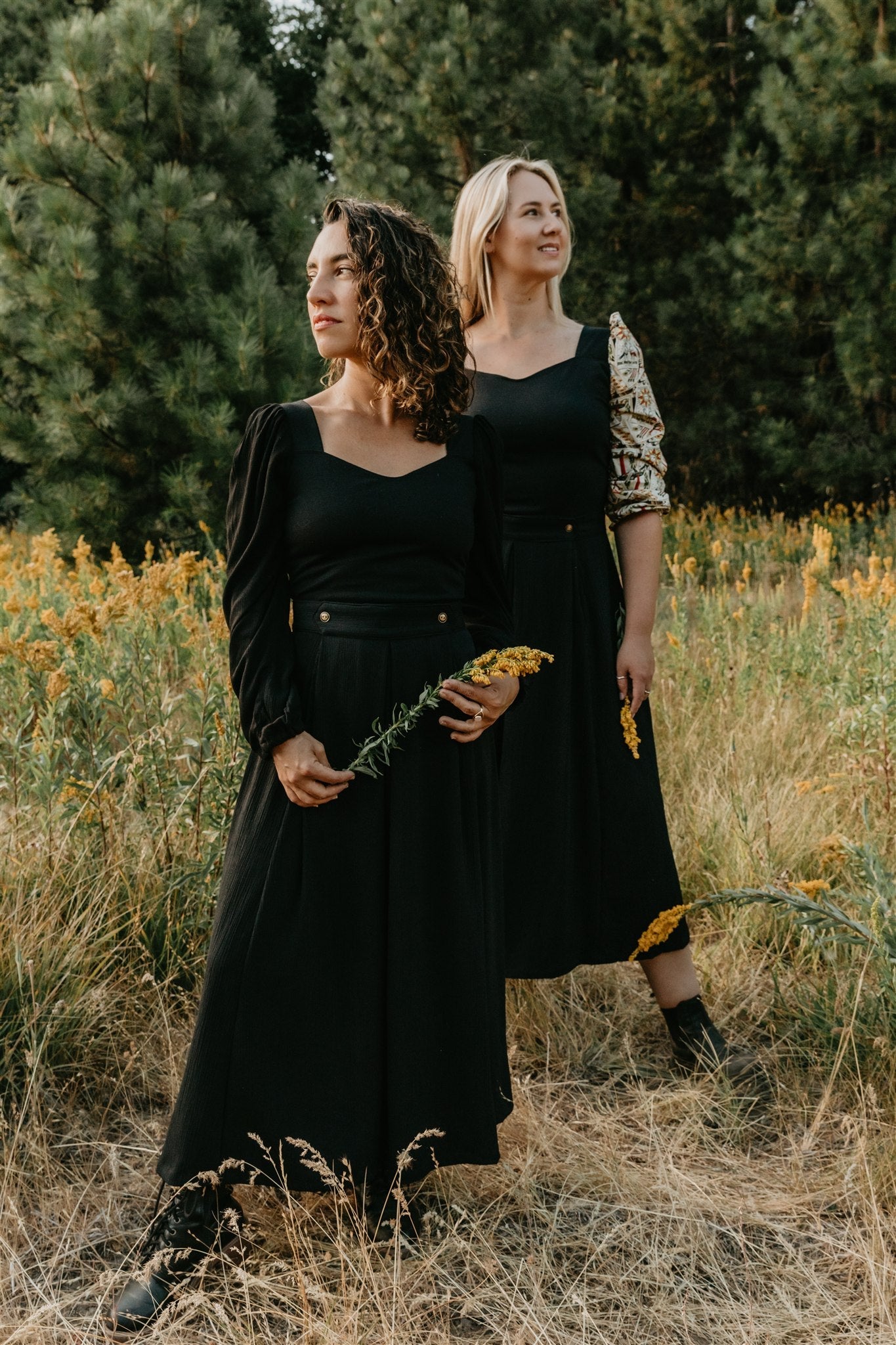 Rue Skirt in Black Crepe