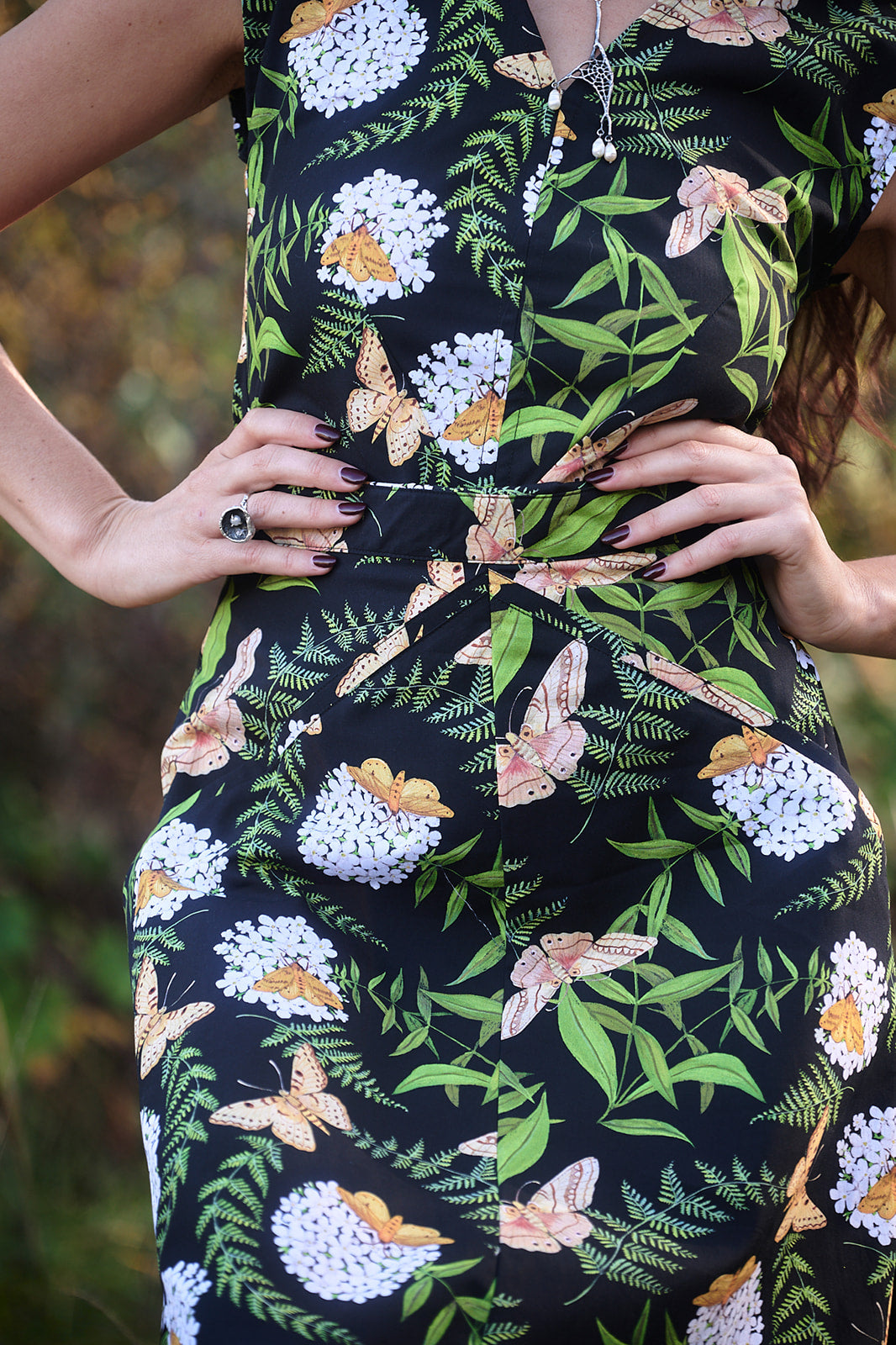Xena Dress in Fern & Flox by Swan Bones