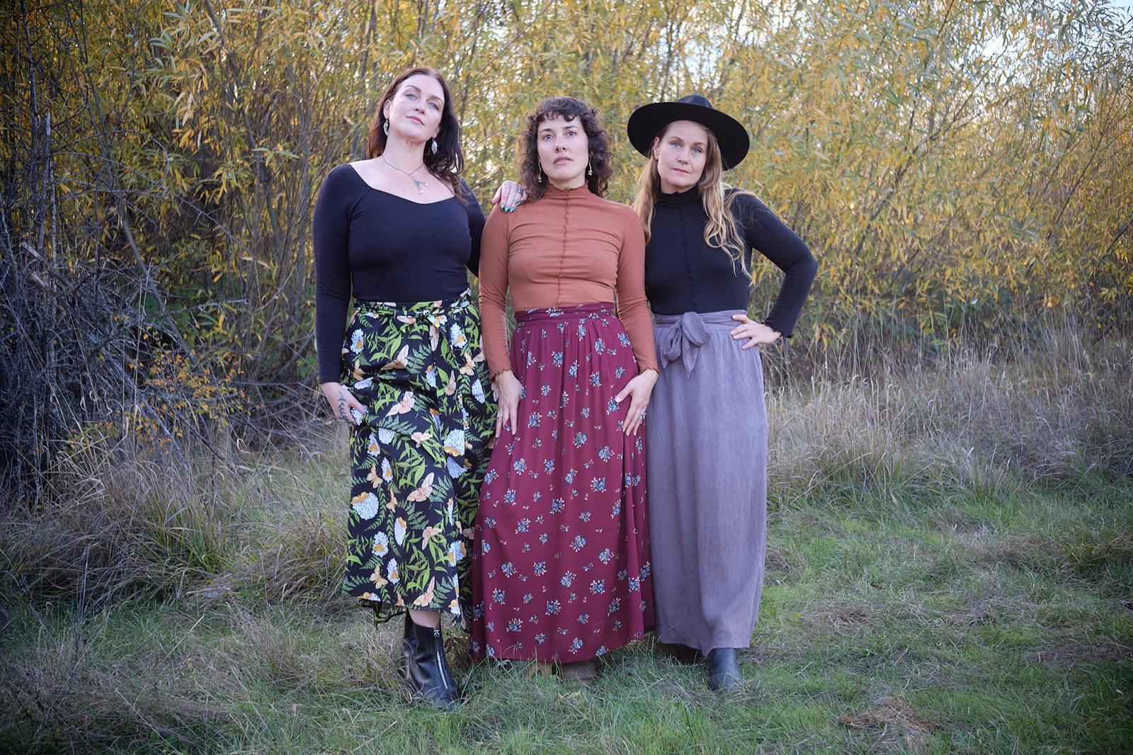 Maxi Wrap Skirt in Fern & Flox by Swan Bones