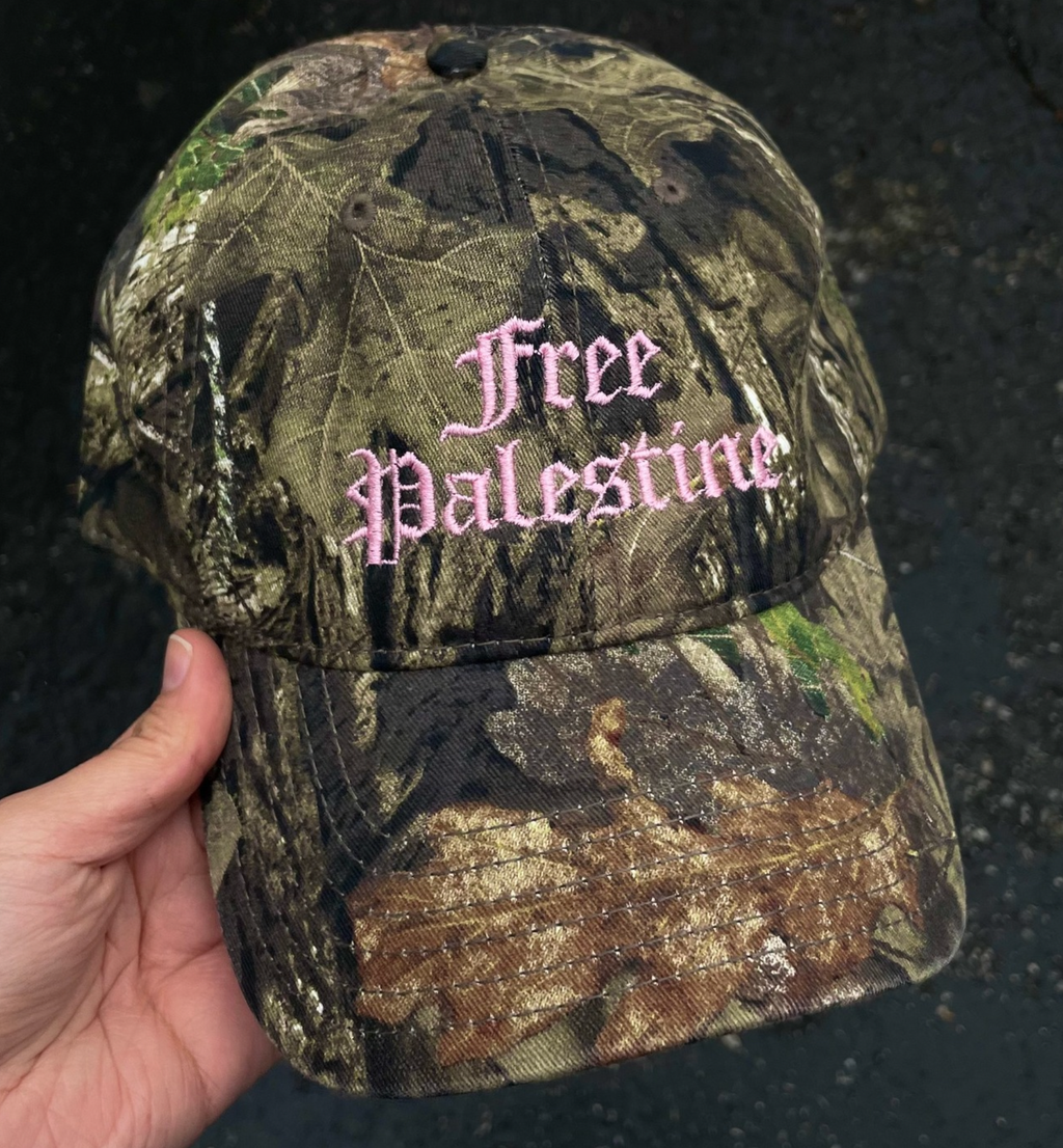 Free Palestine Camouflage Pink Trucker Baseball Cap hat