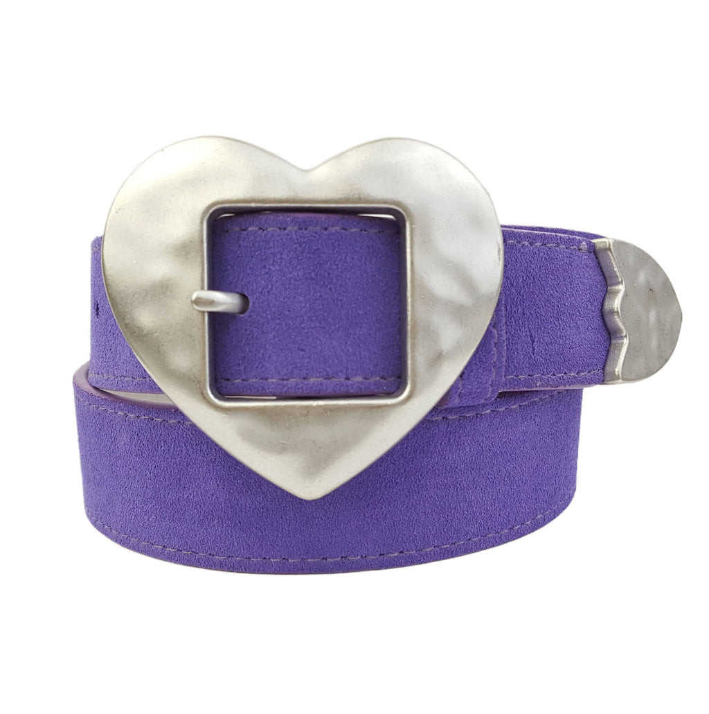 Vintage Love Heart Buckle w. real suede belt