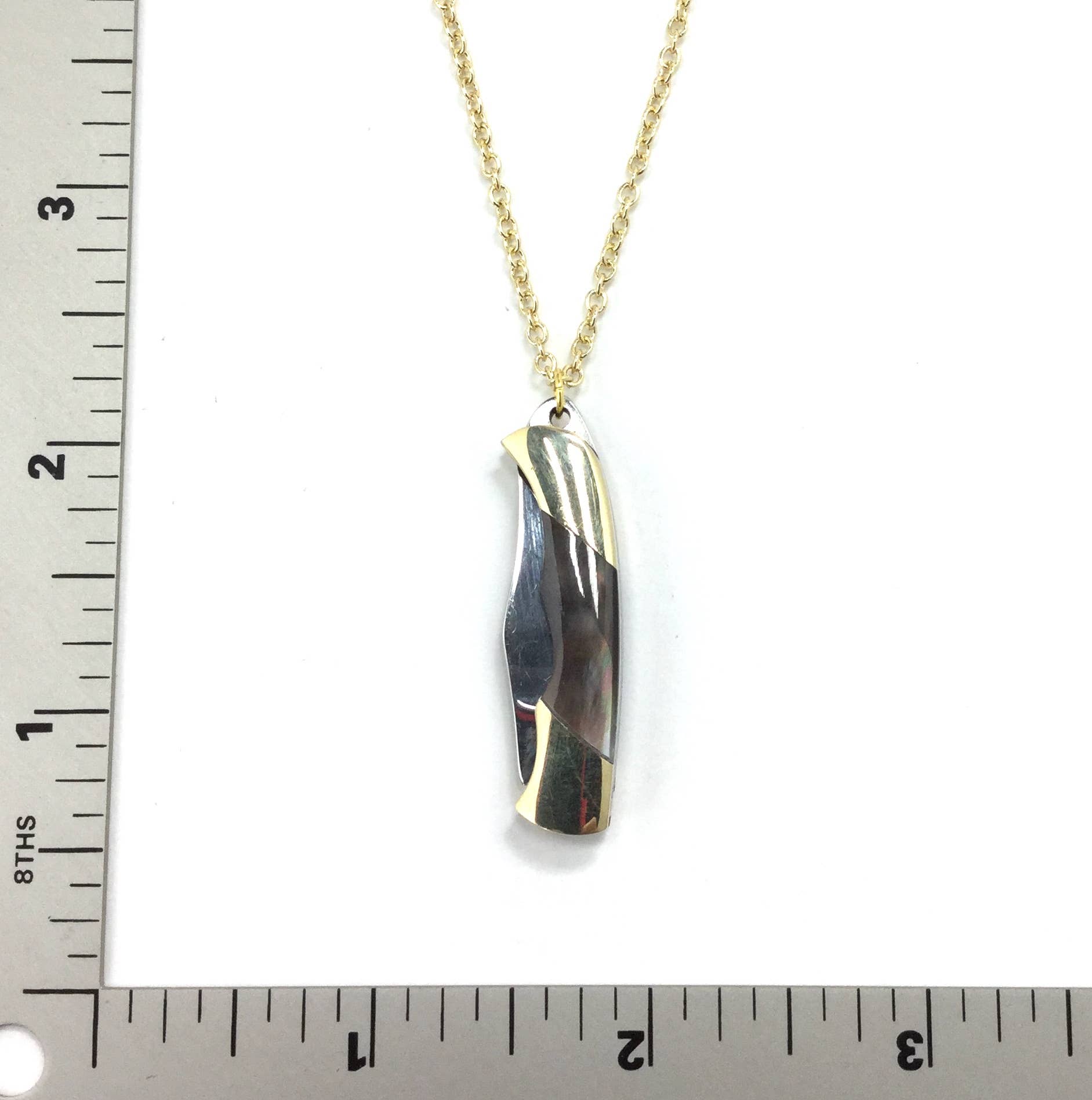Iridescent Abalone Shell Knife Necklace