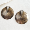 Brass distressed hoop Earrings hoops handcrafted