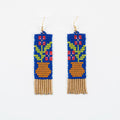 Flower Pot Fringe Earrings