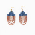 Mayan Pyramid Beaded Earrings