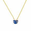 Large Faceted Stone Pendant Necklace