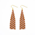 Delica Checkerboard Fringe Earrings