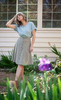 Bae Skirt in Black & Oat Cotton Gingham