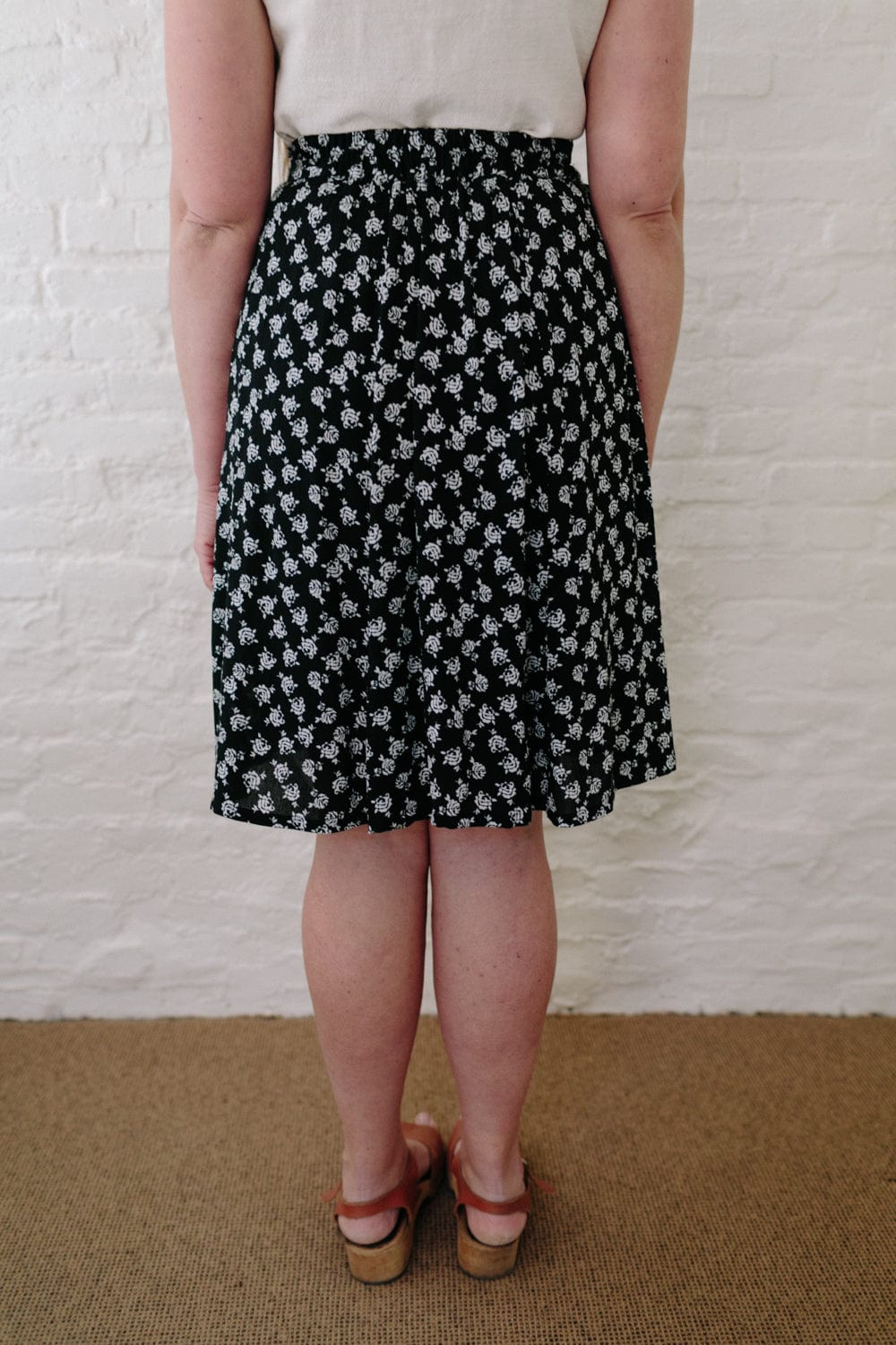 Bae Skirt in Black Rose Crepe