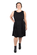 Tia Dress in Black Linen