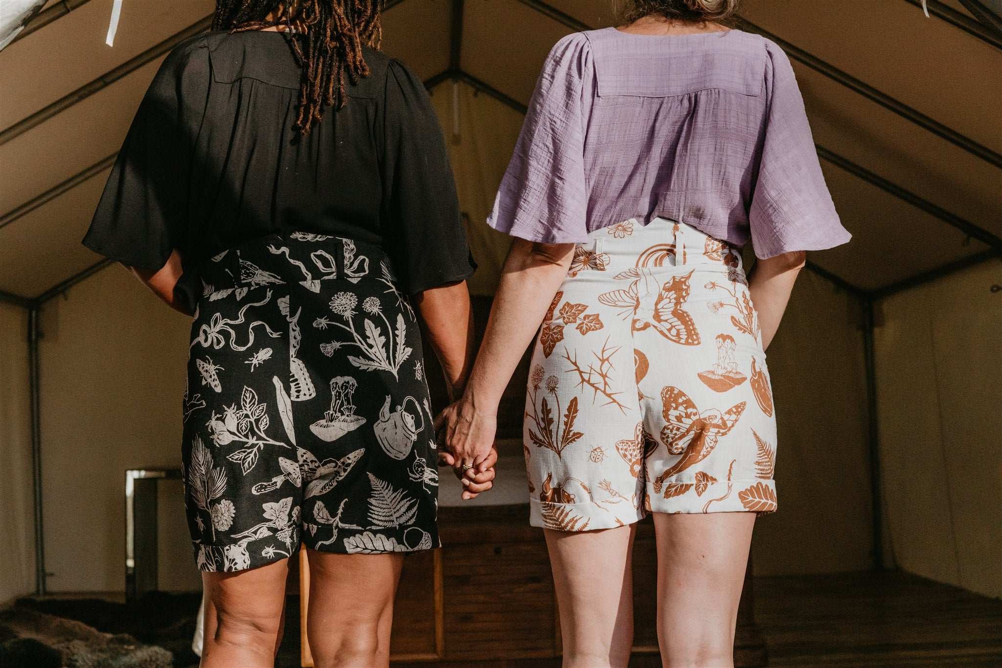 Perfect Shorts in Black Woodland Wonder