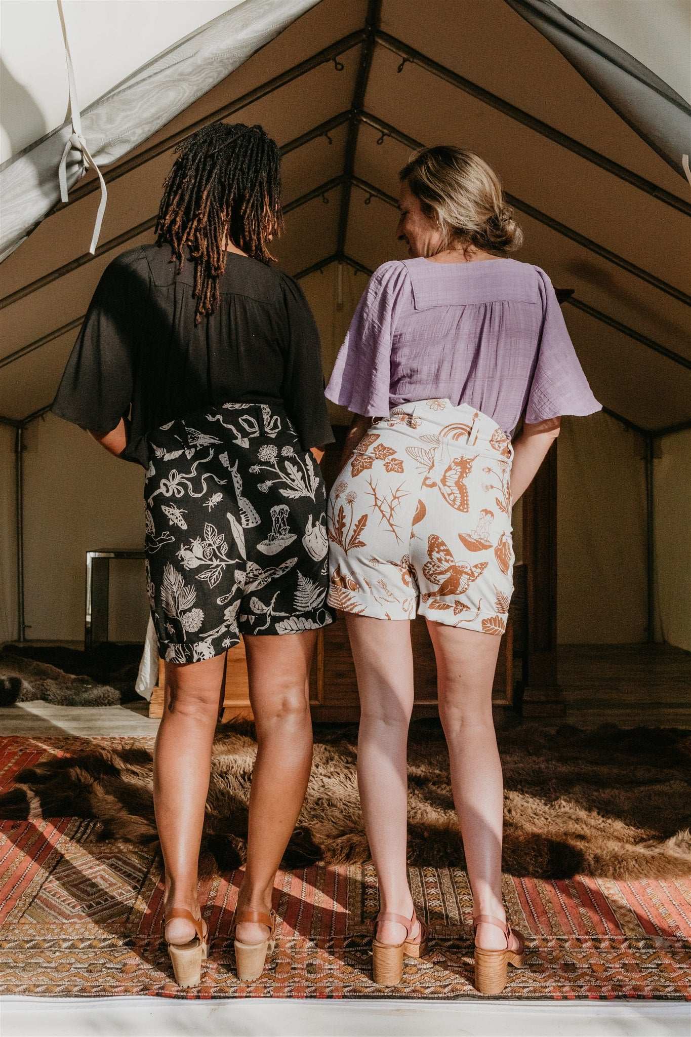 Perfect Shorts in Black Woodland Wonder