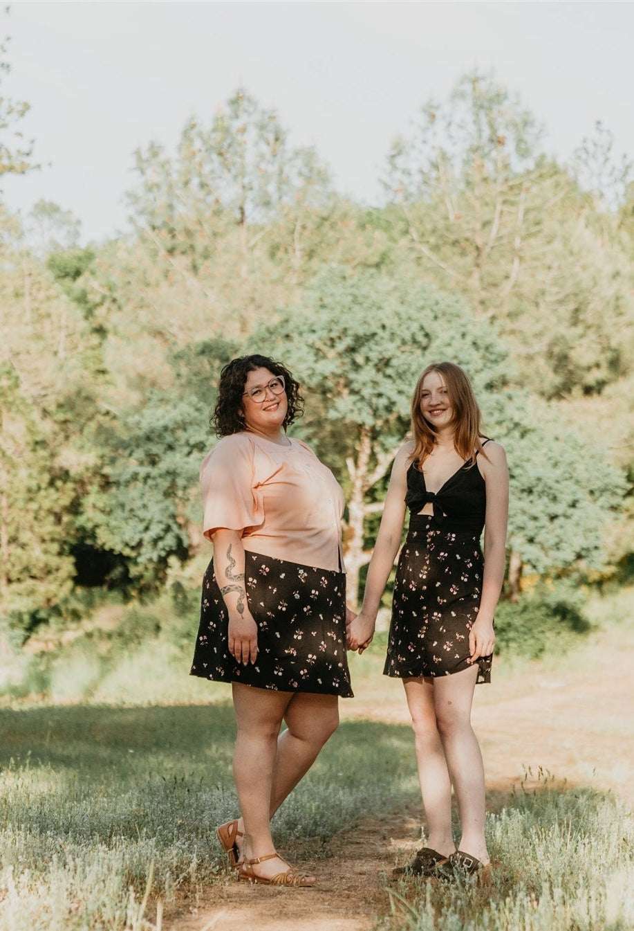 Rah Rah Skirt in Dark Floral