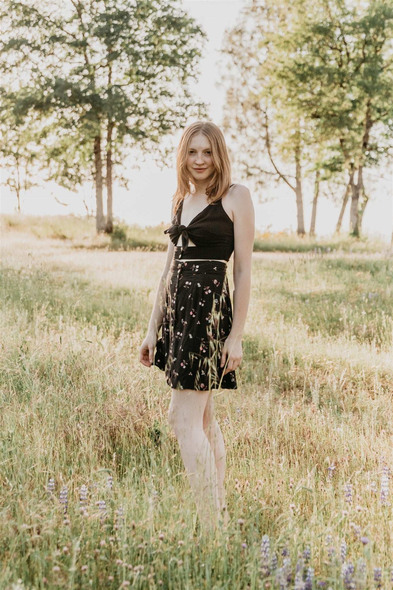 Rah Rah Skirt in Dark Floral